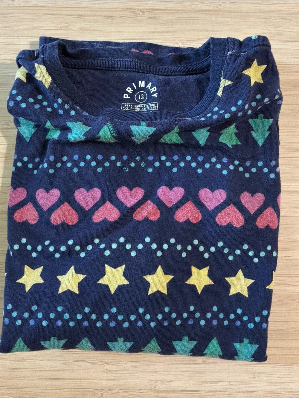 Primary Navy Long-Sleeve Holiday Pajama set 12